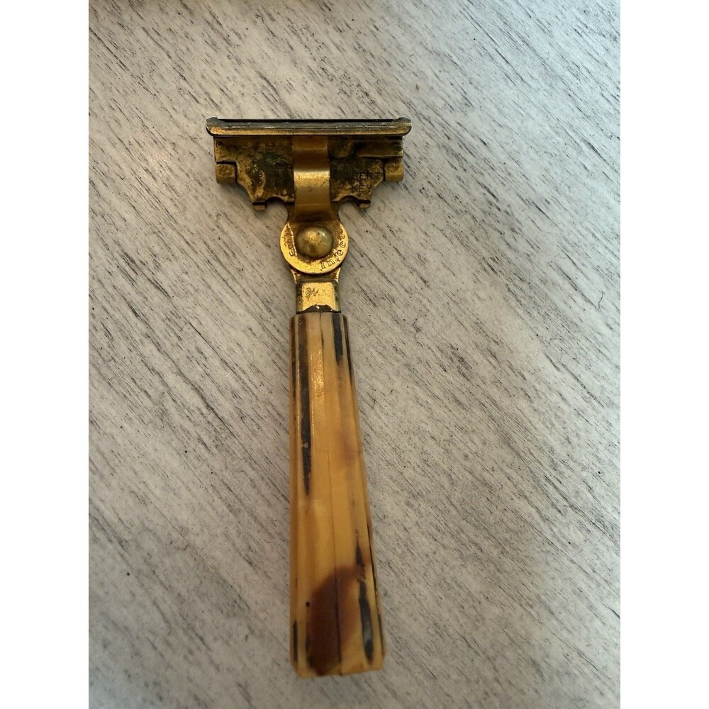 VTG 1935-1945 SCHICK DELUXE Model Injector Safety Razor Bakelite Handle Original - Picture 3 of 11